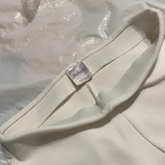 Y2K FREDERICK’S OF HOLLYWOOD WHITE SPANDEX PANT NEW SZ MEDIUM GO GO DANCER TALL - Picture 9 of 9